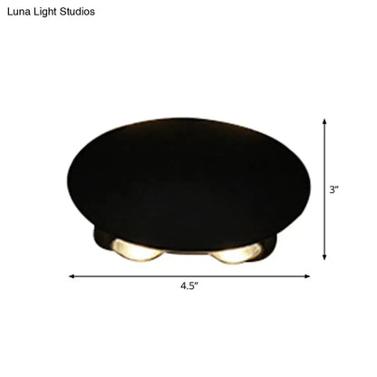 Black LED Wall Washer by Decorbites, compact 4.5in wide, 3in tall with gold-tone feet on Tampa Home & Garden Store