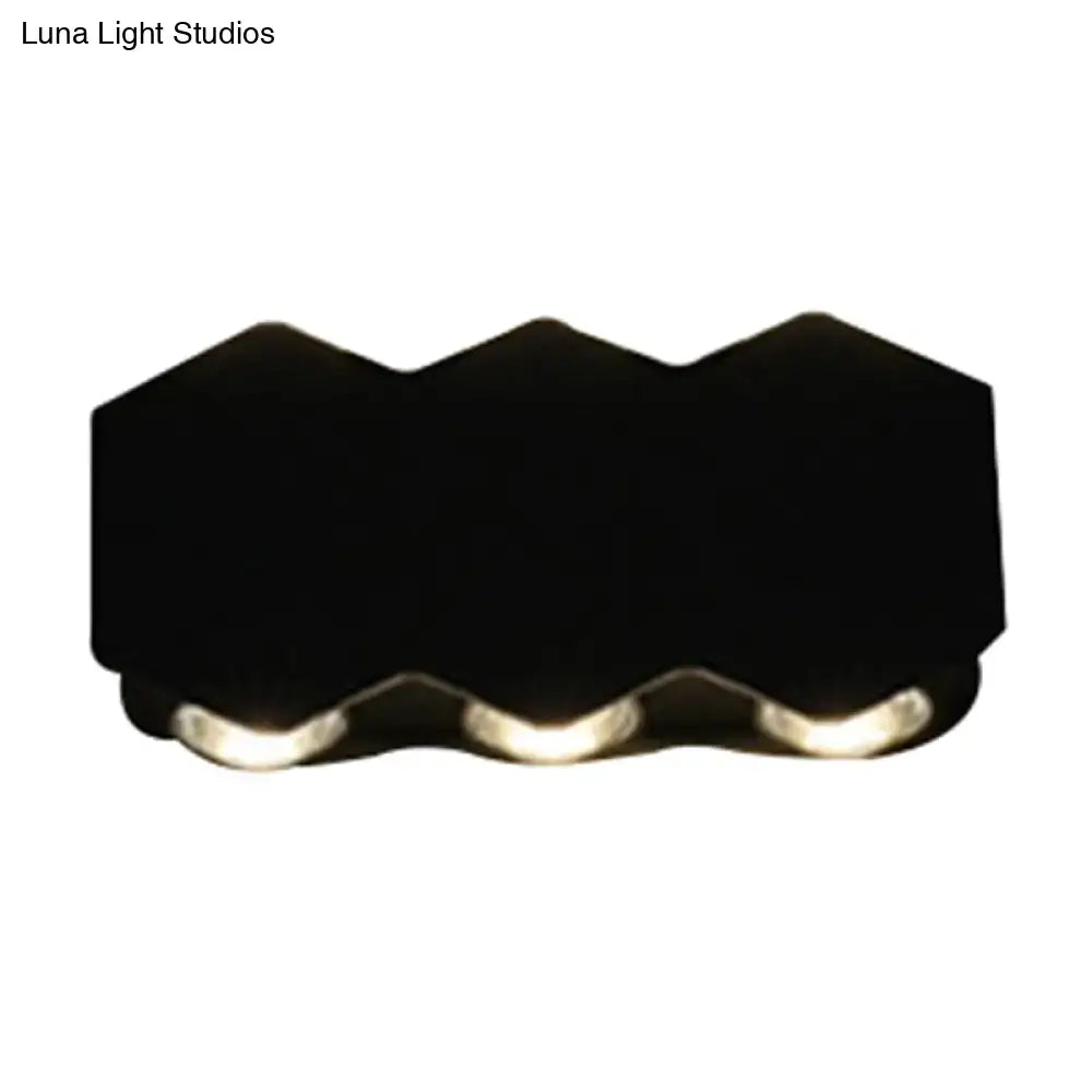 Black LED Wall Washer by Decorbites with wave-pattern housing on Tampa Home & Garden Store