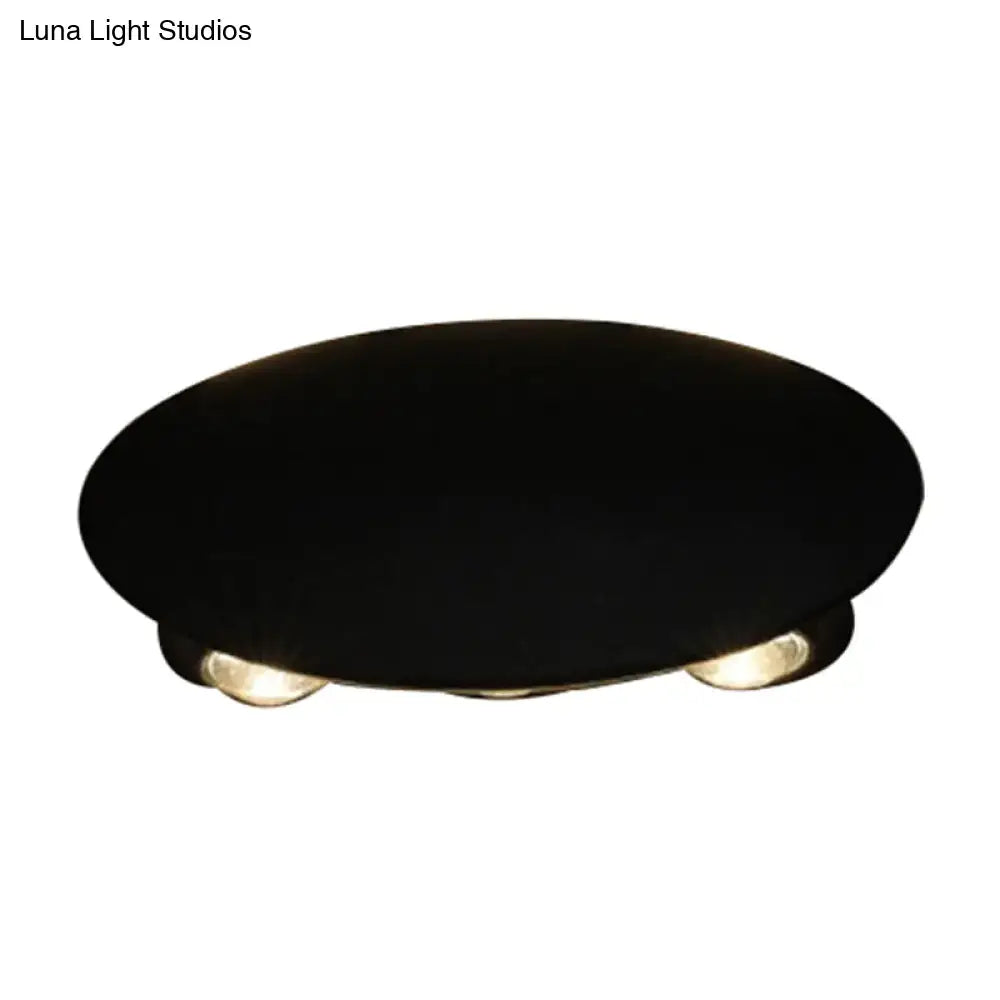 Black LED Wall Washer round disk light fixture with dual bulbs by Decorbites on Tampa Home & Garden Store