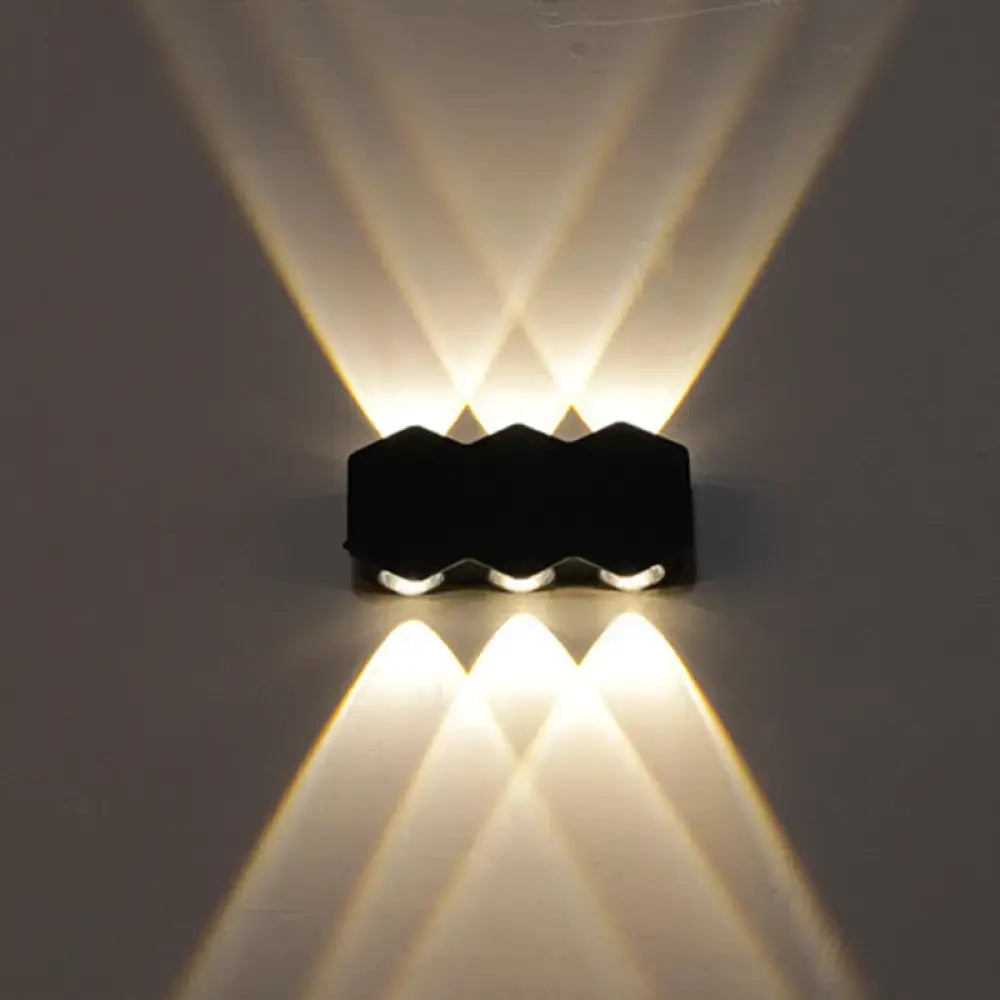 Black LED Wall Washer Decorbites wall light with upward beam pattern on Tampa Home & Garden Store