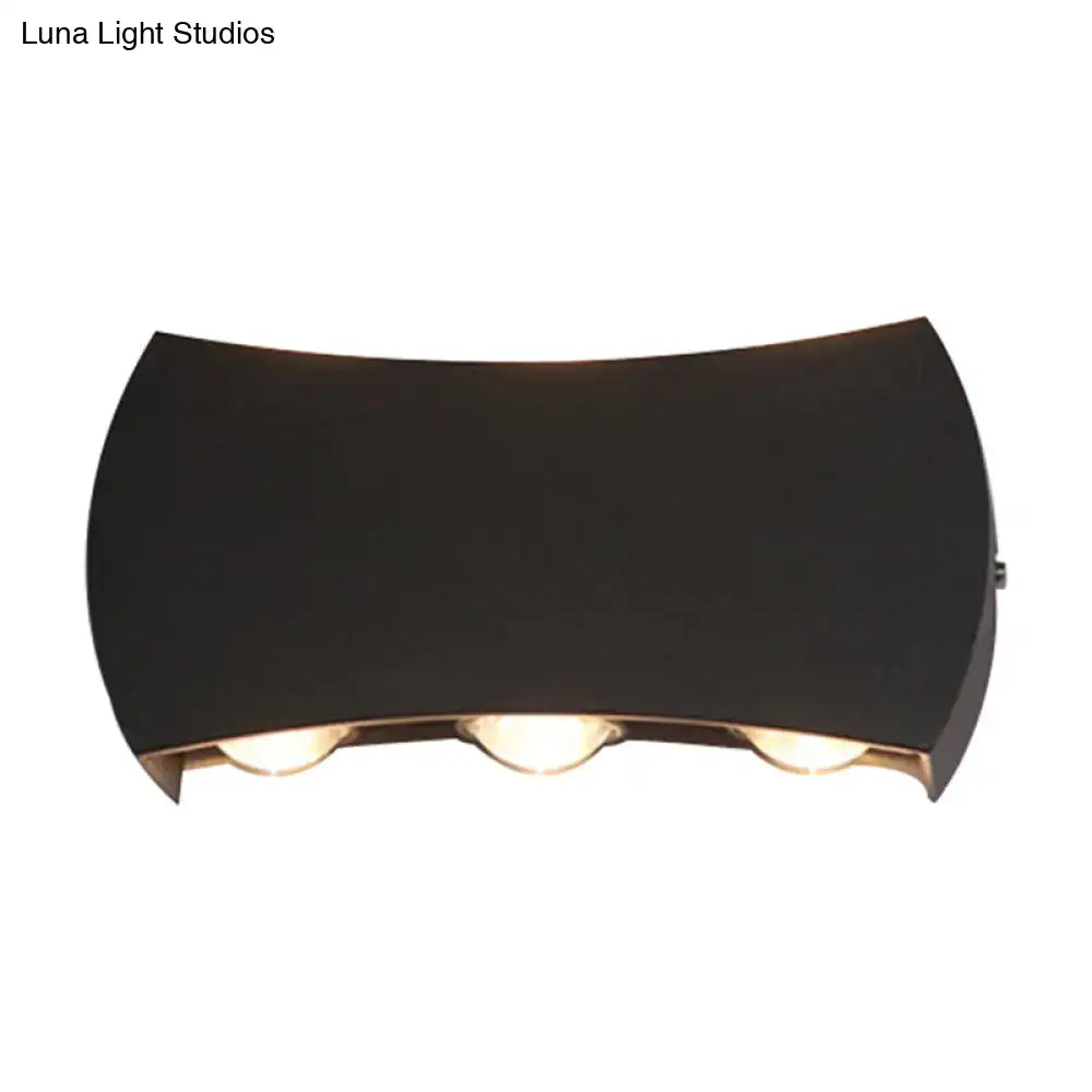 Black LED Wall Washer by Decorbites with curved black housing and three LED bulbs on Tampa Home & Garden Store