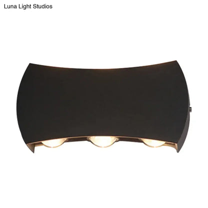 Black LED Wall Washer by Decorbites with curved black housing and three LED bulbs on Tampa Home & Garden Store