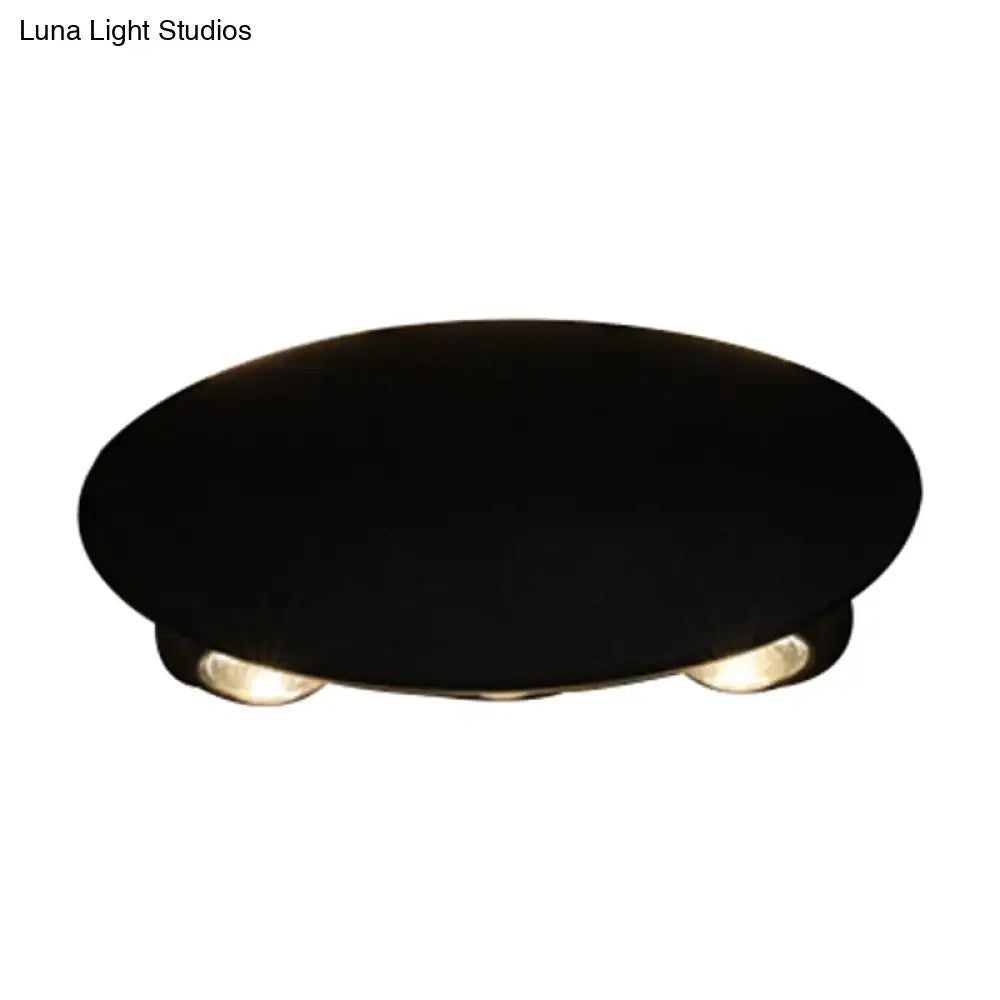 Black LED Wall Washer fixture with dual warm lights underneath on Tampa Home & Garden Store