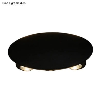 Black LED Wall Washer fixture with dual warm lights underneath on Tampa Home & Garden Store