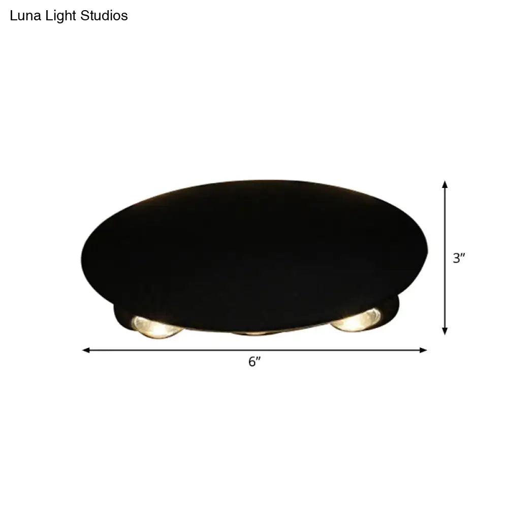 Black LED Wall Washer by Decorbites, oval low-profile ceiling fixture, 6inW x 3inH on Tampa Home & Garden Store