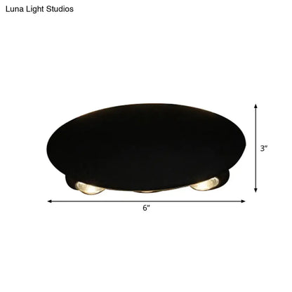 Black LED Wall Washer by Decorbites, oval low-profile ceiling fixture, 6inW x 3inH on Tampa Home & Garden Store