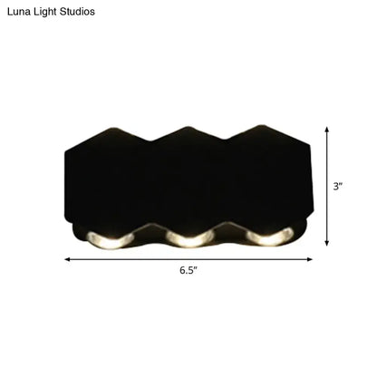 Black LED Wall Washer by Decorbites, black fixture with LED bottom, 6.5 in wide x 3 in tall on Tampa Home & Garden Store