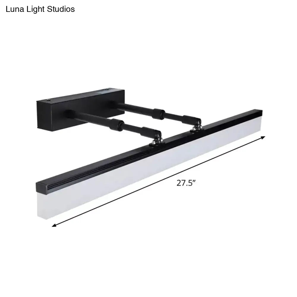 Black acrylic 27-inch wall sconce with rectangular bar and dual mounting arms Decorbites on Tampa Home & Garden Store