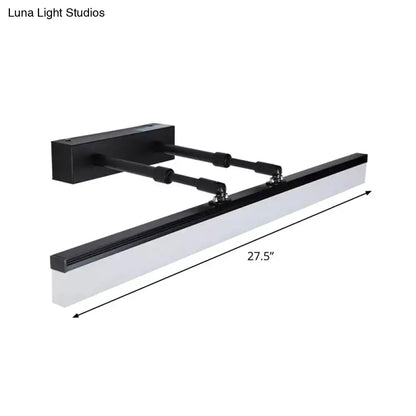 Black acrylic 27-inch wall sconce with rectangular bar and dual mounting arms Decorbites on Tampa Home & Garden Store