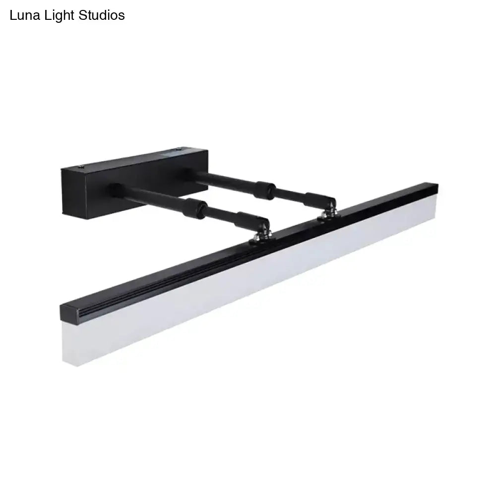 Black Acrylic 27-Inch Wall Sconce by Decorbites with dual arms and long rectangular light bar on Tampa Home & Garden Store