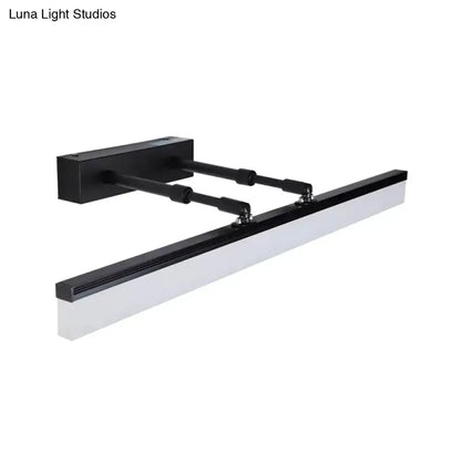 Black Acrylic 27-Inch Wall Sconce by Decorbites with dual arms and long rectangular light bar on Tampa Home & Garden Store