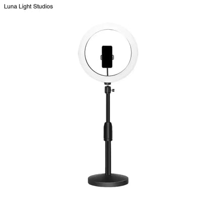Black Led Ring Light with Phone Holder Lamp