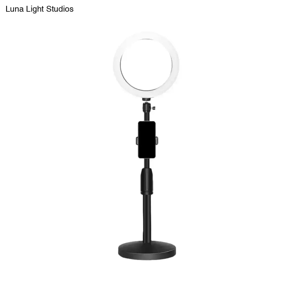 Black Led Ring Light with Phone Holder Lamp