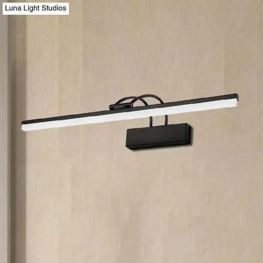 Decorbites modern black LED vanity lighting fixture horizontal bathroom wall sconce on Tampa Home & Garden Store
