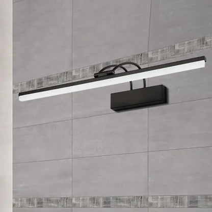 Modern black LED vanity lighting fixture sconce; linear bar with white diffuser by Decorbites on Tampa Home & Garden Store