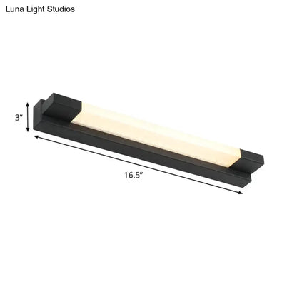 Modern Black Led Vanity Mirror Light Warm White
