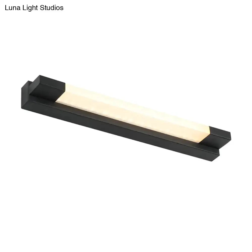 Modern Black Led Vanity Mirror Light Warm White