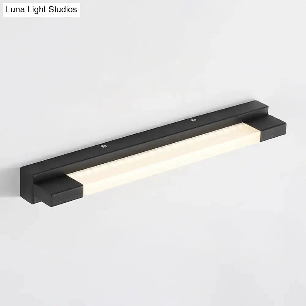 Modern Black Led Vanity Mirror Light Warm White
