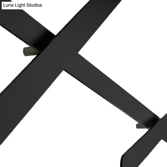 Black Crossed Lines Wall Light by Decorbites, matte black metal X-frame on Tampa Home & Garden Store