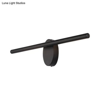 Black acrylic bathroom sconce with horizontal bar and round wall mount Decorbites on Tampa Home & Garden Store