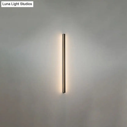 Modern black linear flush mount wall sconce with slim vertical bar Decorbites hallway light on Tampa Home & Garden Store