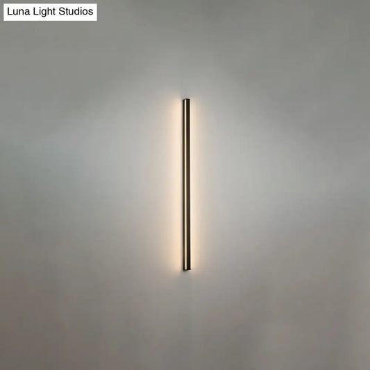 Modern black linear flush mount wall sconce with slim vertical bar Decorbites hallway light on Tampa Home & Garden Store