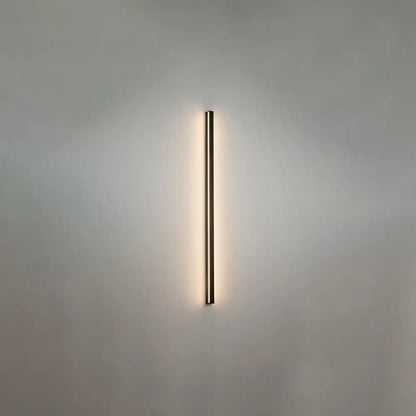 Black linear flush mount wall sconce by Decorbites; hallway light, vertical tube with glow on Tampa Home & Garden Store