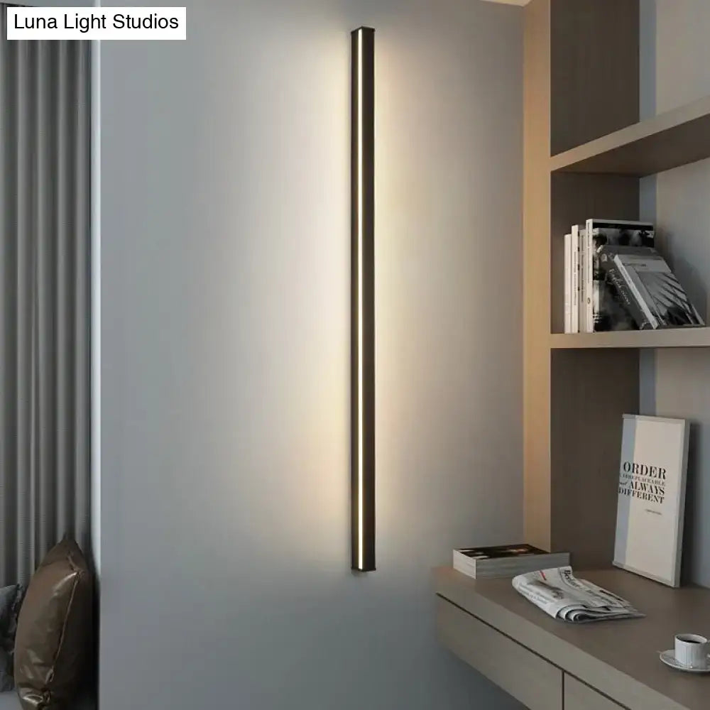 Modern black metal linear flush mount wall sconce for hallway light Decorbites on Tampa Home & Garden Store