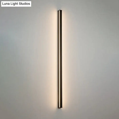 Decorbites modern black linear flush mount wall sconce, hallway light with warm glow on Tampa Home & Garden Store
