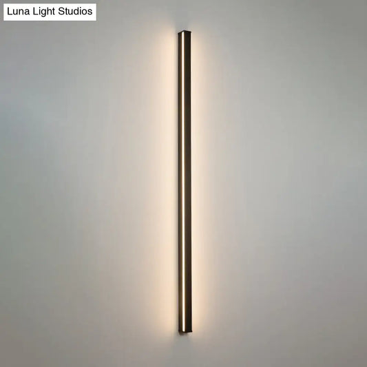 Decorbites modern black linear flush mount wall sconce, hallway light with warm glow on Tampa Home & Garden Store