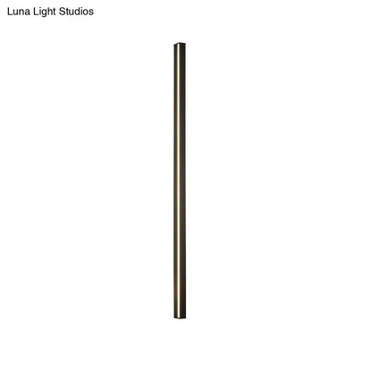Modern black linear flush mount wall sconce with vertical bar for hallway Decorbites on Tampa Home & Garden Store