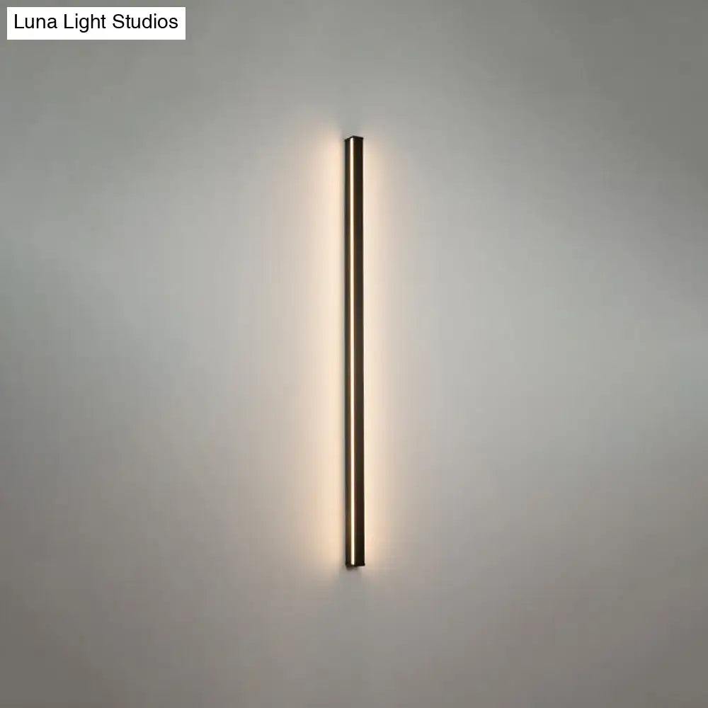 Modern black linear flush mount wall sconce with slim vertical bar for hallways on Tampa Home & Garden Store