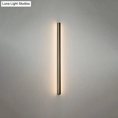 Modern black linear flush mount wall sconce with slim vertical bar for hallways on Tampa Home & Garden Store