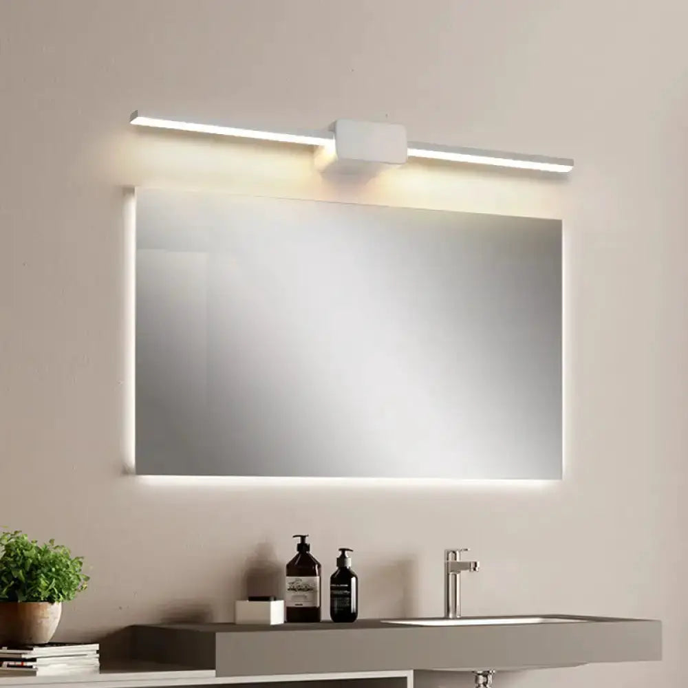 Modern linear LED bathroom vanity sconce Decorbites white finish on Tampa Home & Garden Store
