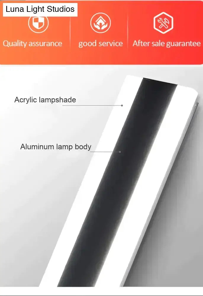 Modern Black Linear LED Wall Light Garden Sconce