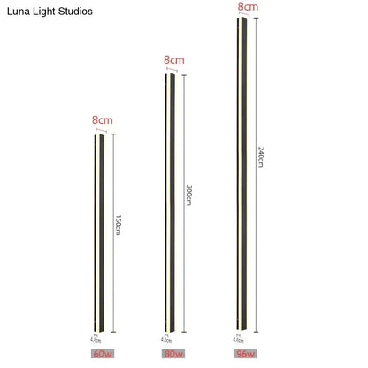 Modern Black Linear LED Wall Light Garden Sconce