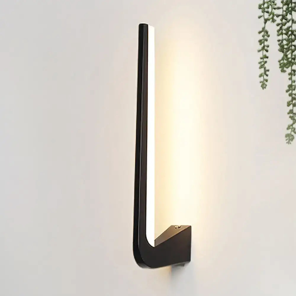 Black Direct Wired Sconce wall light with vertical LED strip by Decorbites on Tampa Home & Garden Store