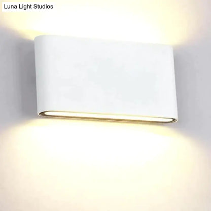 Outdoor wall light white with gold bottom trim by Decorbites on Tampa Home & Garden Store