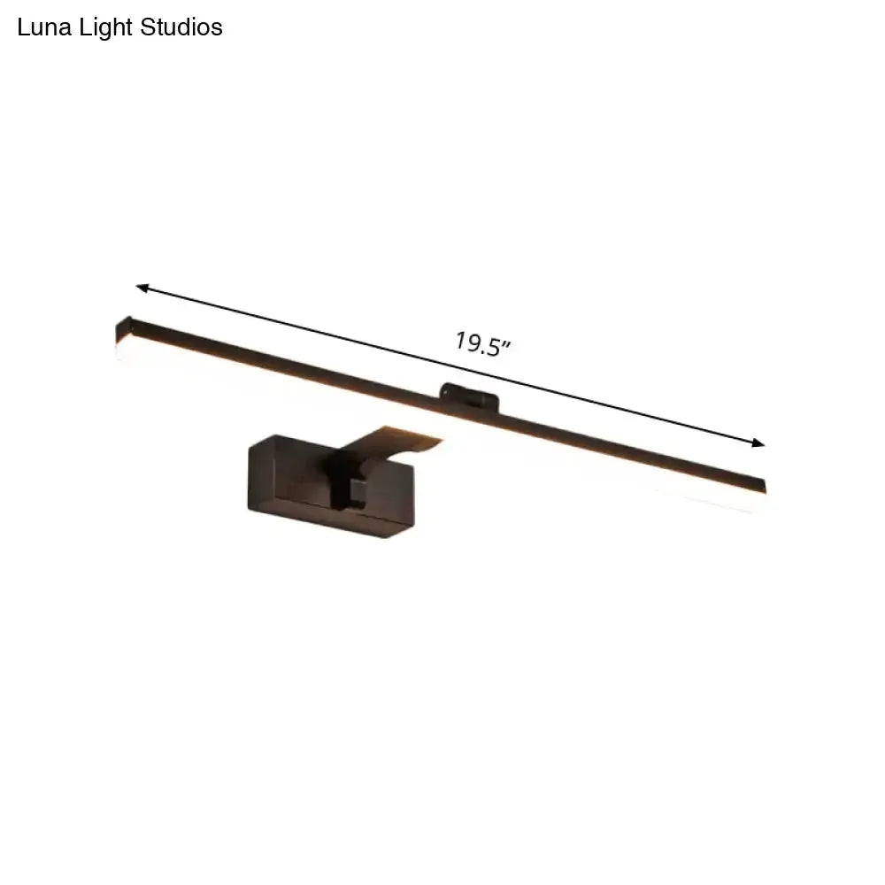 Modern Black Metal LED Wall Lamp Warm White