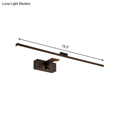 Modern Black Metal LED Wall Lamp Warm White
