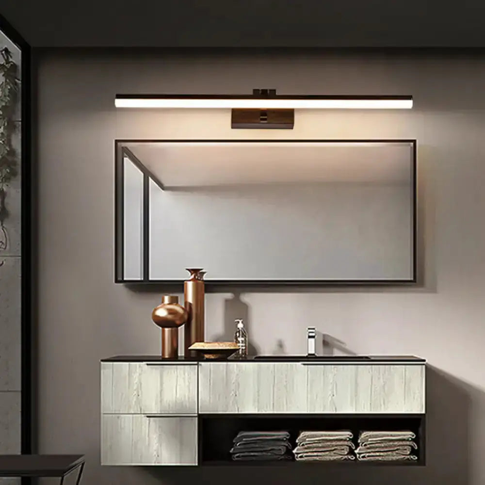 Modern Black Metal LED Wall Lamp Warm White
