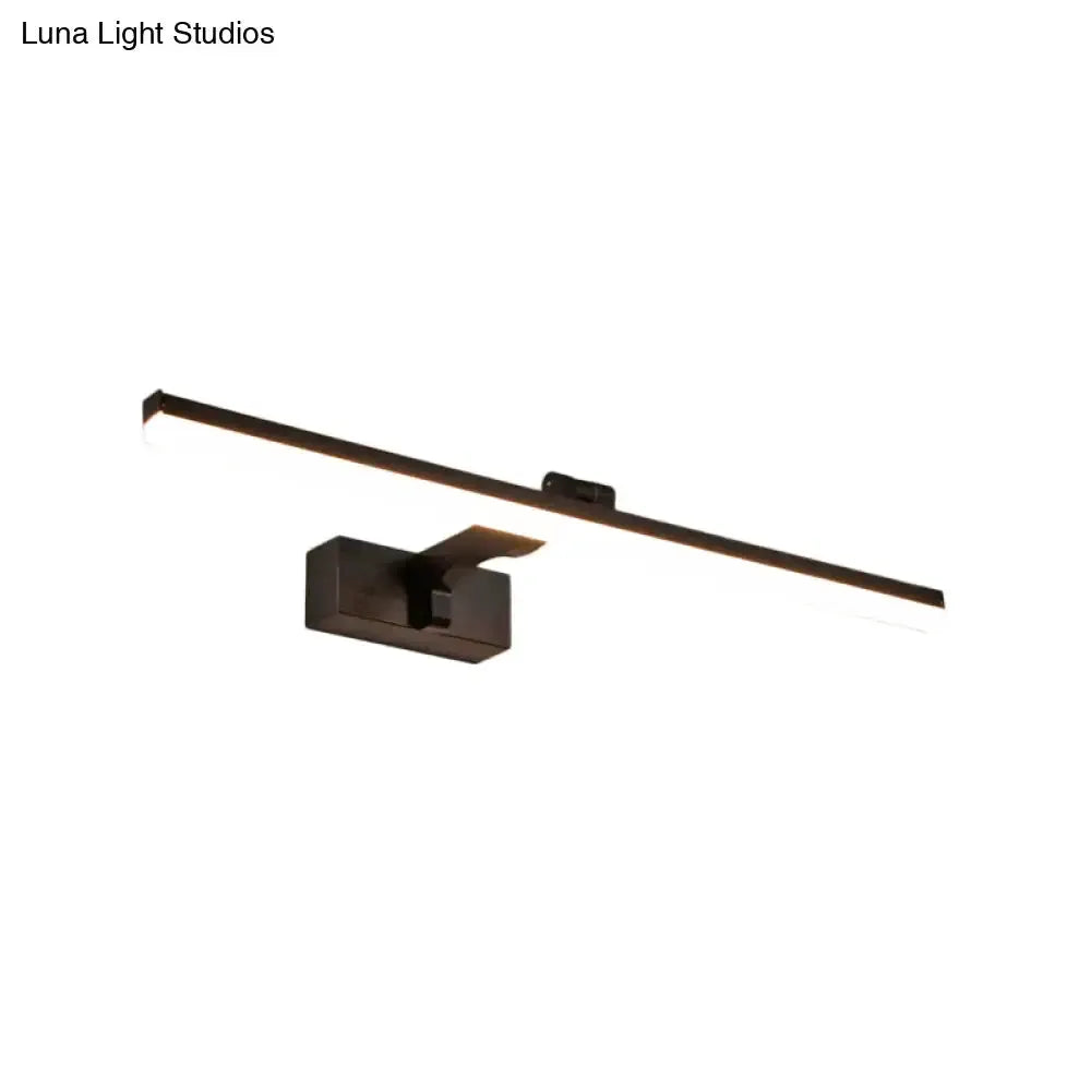 Modern Black Metal LED Wall Lamp Warm White