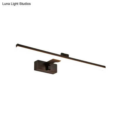 Modern Black Metal LED Wall Lamp Warm White