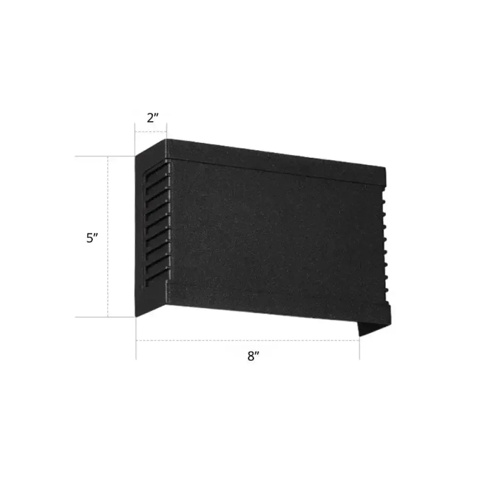 Modern black metal shade wall light sconce by Decorbites, 8in wide x 5in tall on Tampa Home & Garden Store