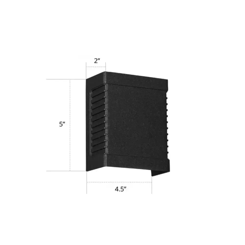 Modern black metal shade wall light outdoor garden sconce by Decorbites, 5in tall, 4.5in wide on Tampa Home & Garden Store