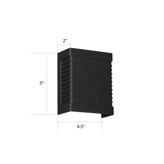 Modern black metal shade wall light outdoor garden sconce by Decorbites, 5in tall, 4.5in wide on Tampa Home & Garden Store