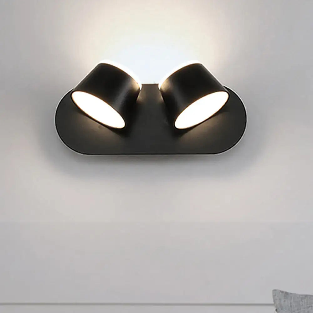 Black metal cone-shade sconce 2-light wall fixture Decorbites on Tampa Home & Garden Store