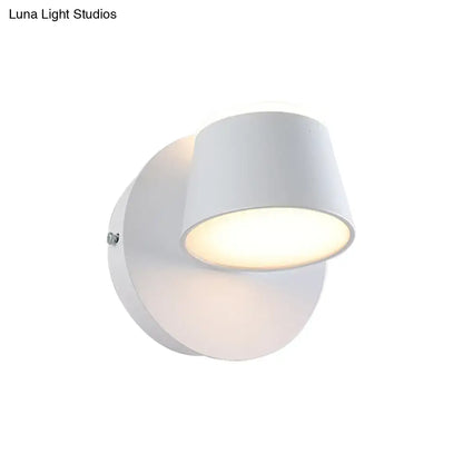White metal cone-shade wall sconce with round backplate, 1-3 light Decorbites on Tampa Home & Garden Store