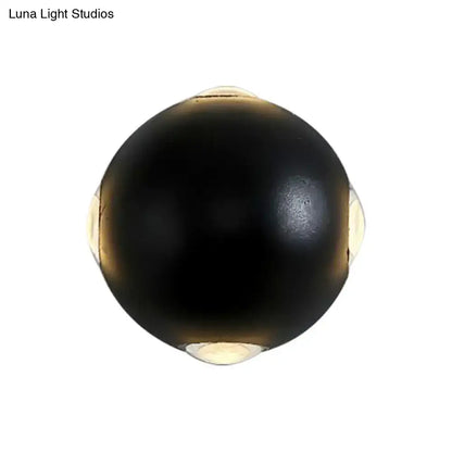 Black spherical outdoor sconce globe by Decorbites, weatherproof exterior light on Tampa Home & Garden Store