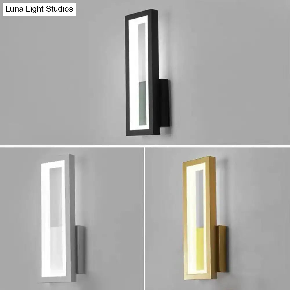 3-pack modern LED wall sconces with acrylic panels in black white and gold finishes Decorbites on Tampa Home & Garden Store